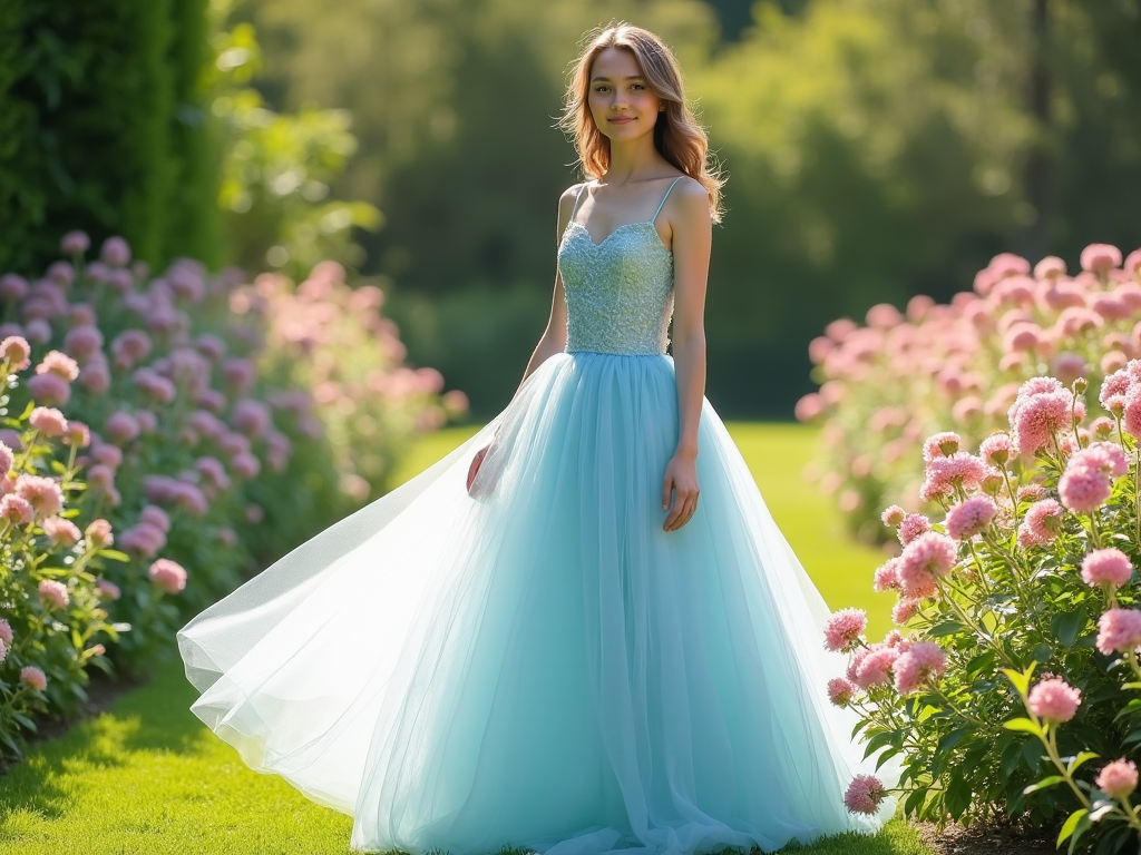 Rochii lungi din tulle: pentru un look de basm