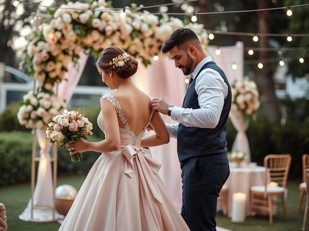 Cum să îți îmbraci partenera pentru o nuntă